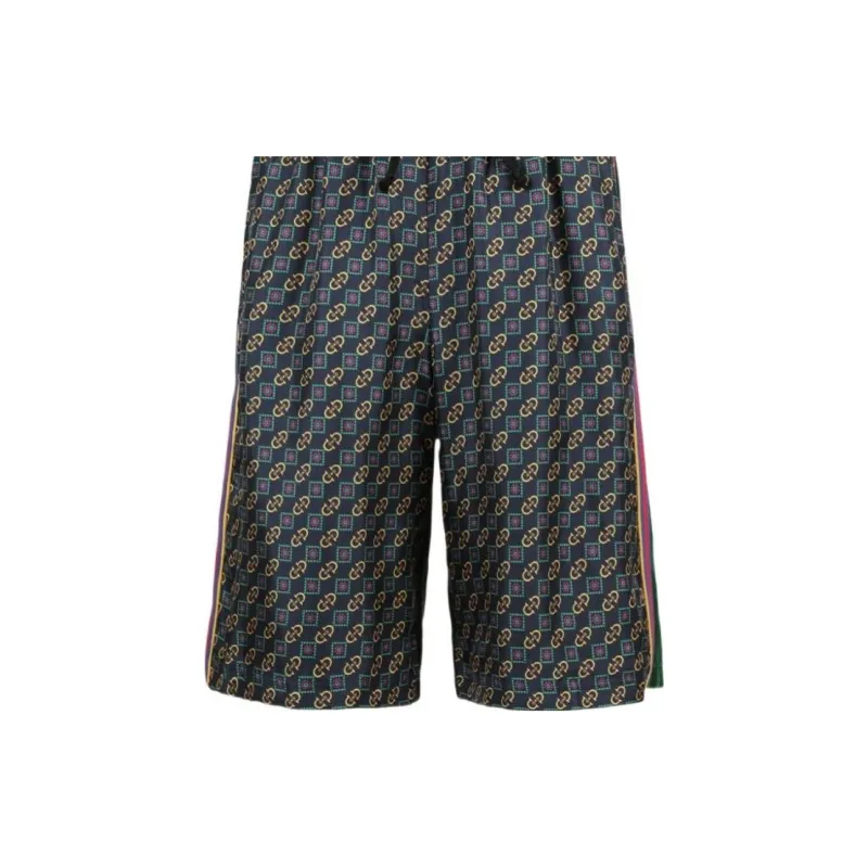 GUCCI Horsebit And Basketweave Cotton Shorts-2