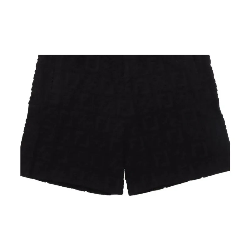 FENDI FF motif Terry Bermuda Shorts-5