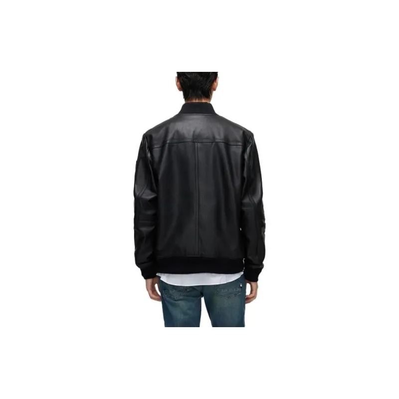 HUGO BOSS FW23 Leather Jacket Men's Black-2