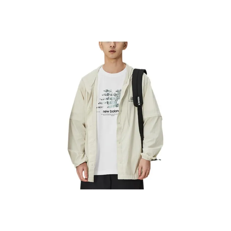 New Balance Jackets Men Gray-2