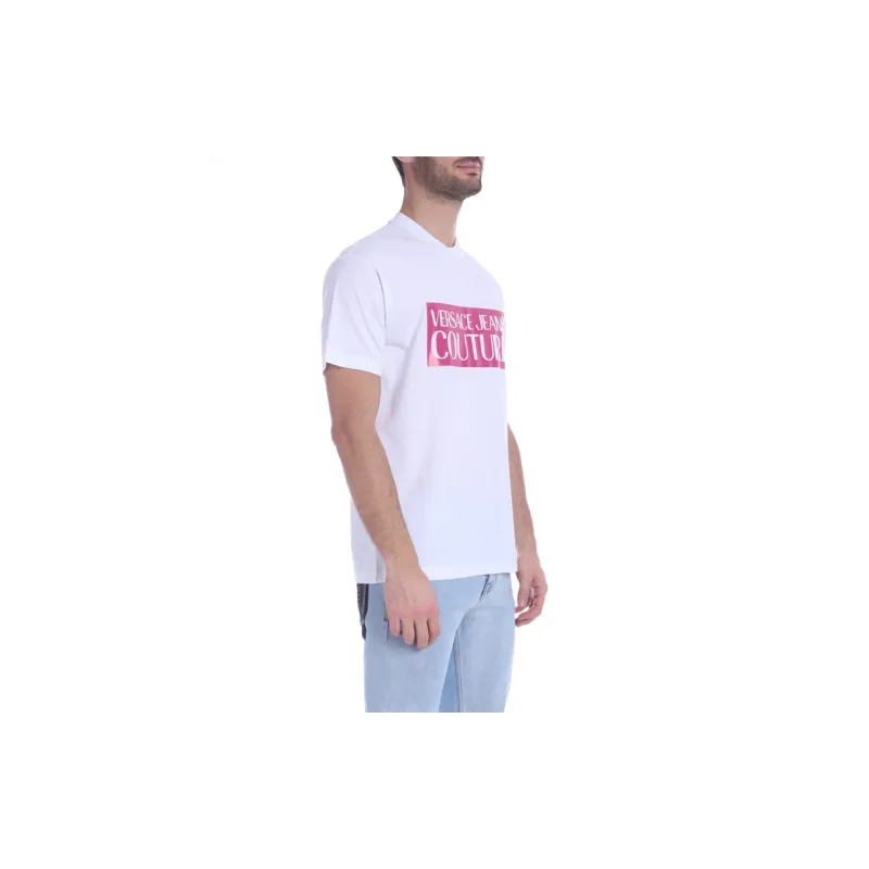 VERSACE JEANS COUTURE T Shirts Men White Pink-2