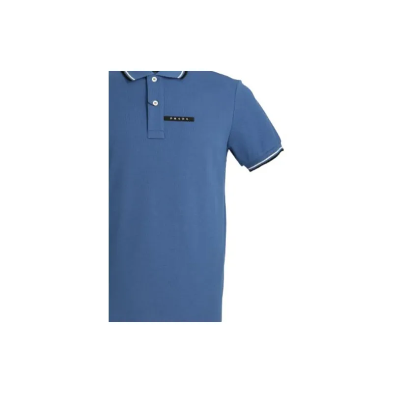 PRADA SS22 Polo Shirt Men's Blue-5
