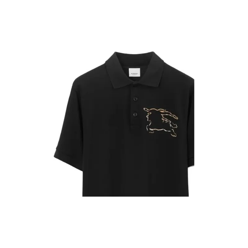 Burberry Check Ekd Cotton Pique Polo Shirt-4