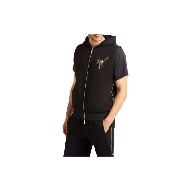 Giuseppe Zanotti Sleeveless Zip front Hoodie-4