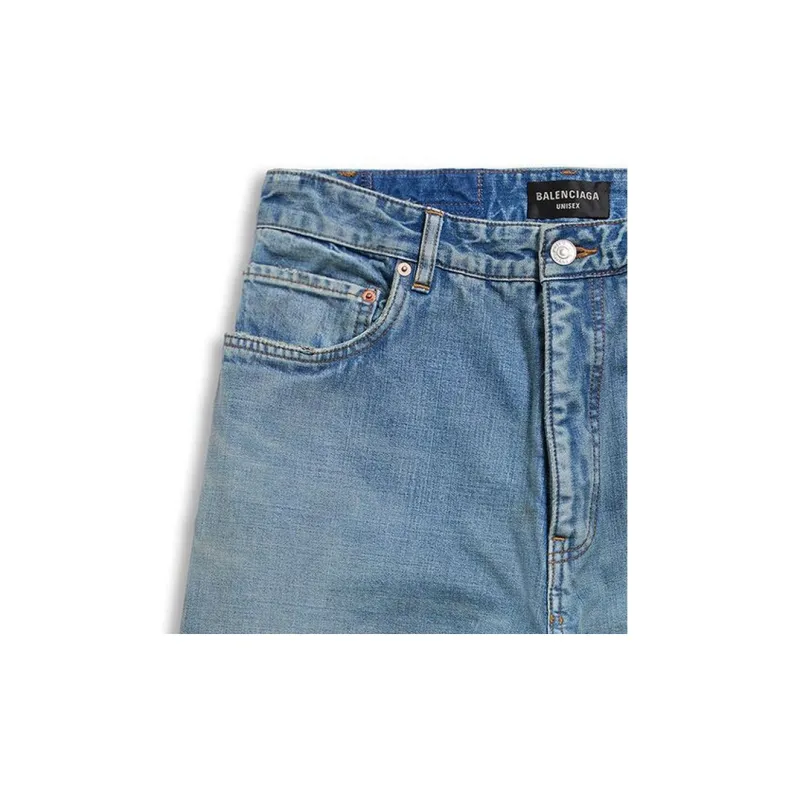 Balenciaga FW23 Jeans Loose Fit Style Unisex Blue-3