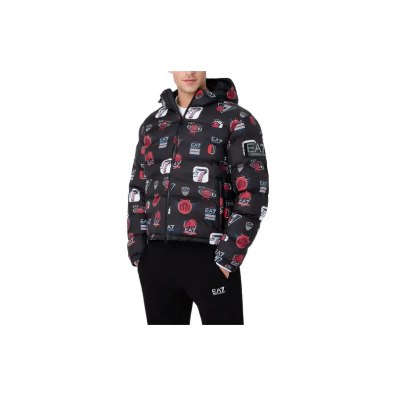 EMPORIO ARMANI EA7 Puffer Jacket Men's Black-3