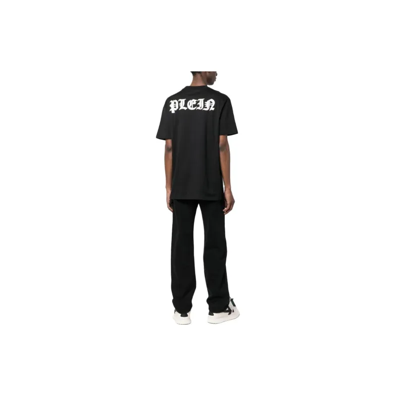 PHILIPP PLEIN Gothic Logo print T shirt-3