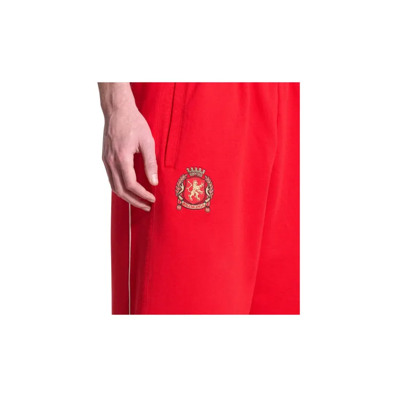 Balenciaga Knitted Sports Pants Loose Fit Style Unisex Red-5
