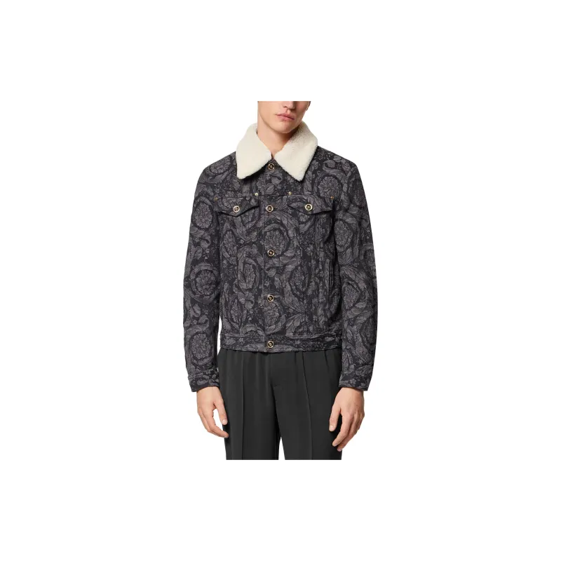 VERSACE SS23 Denim Jacket Men's Black-1