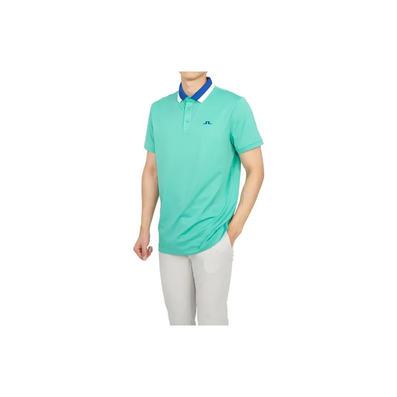 J.Lindeberg Polo Shirt Men's Mint Green-4