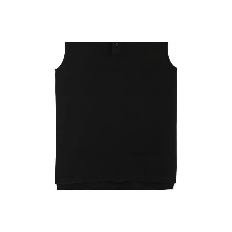 SAINT LAURENT Cassandre Sleeveless Polo Shirt-7