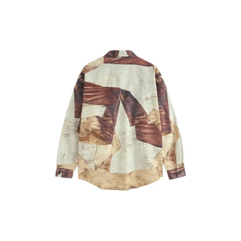 M MAICCO Shirt Men's Distressed Leather-1