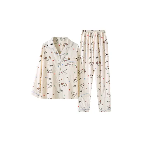 Maultiay Pajama Set Women's Beige