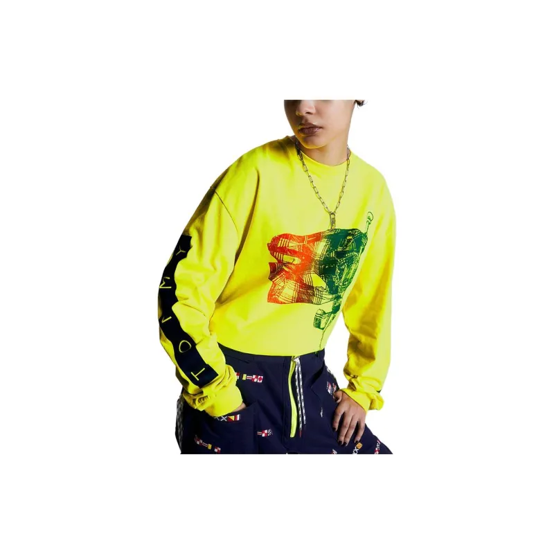 Aries X Tommy Hilfiger Tommy Hilfiger X Aries Co-brand T-Shirts Unisex Yellow Green-3