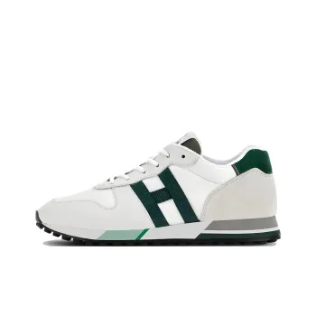 HOGAN Logo Patch Round Toe Sneakers