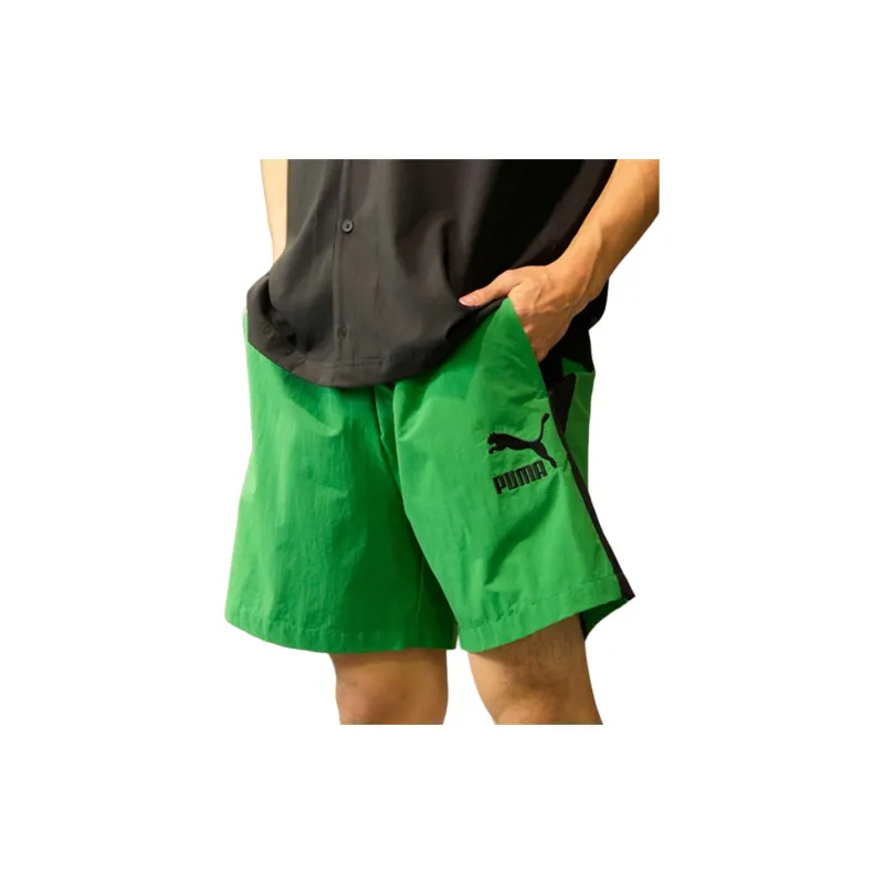 PUMA T7 Casual Shorts Men's Green-4