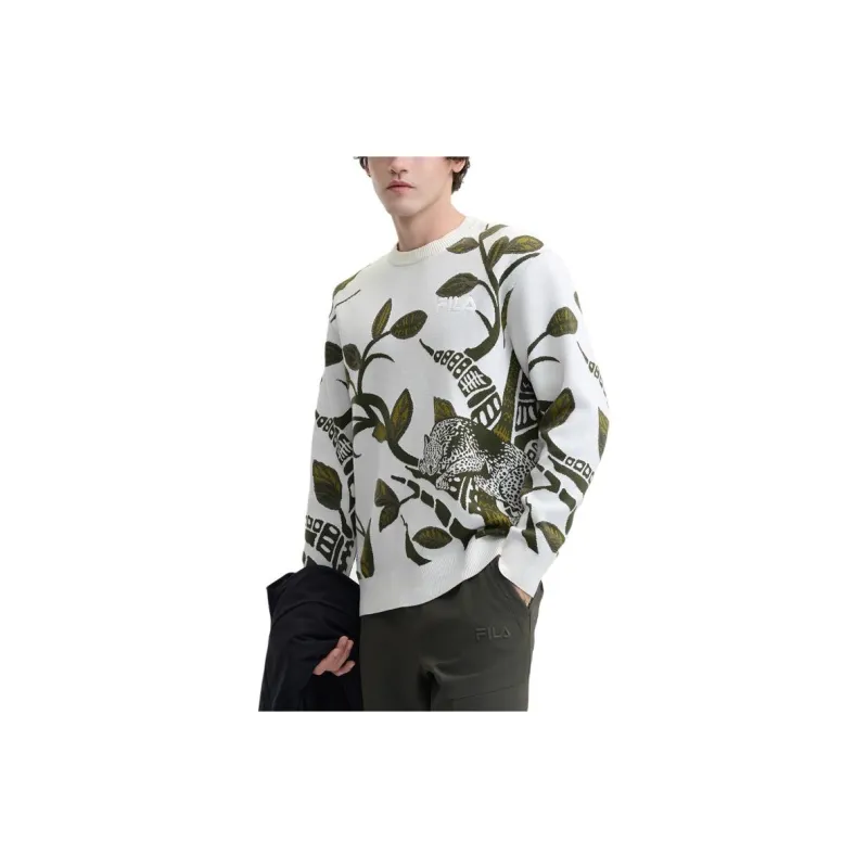 FILA x LUSUO Knitwear Men White Green-2