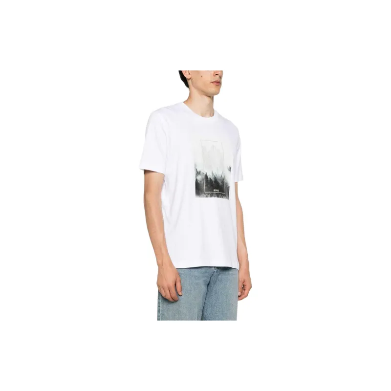 HUGO BOSS Photograph print Cotton T shirt-3