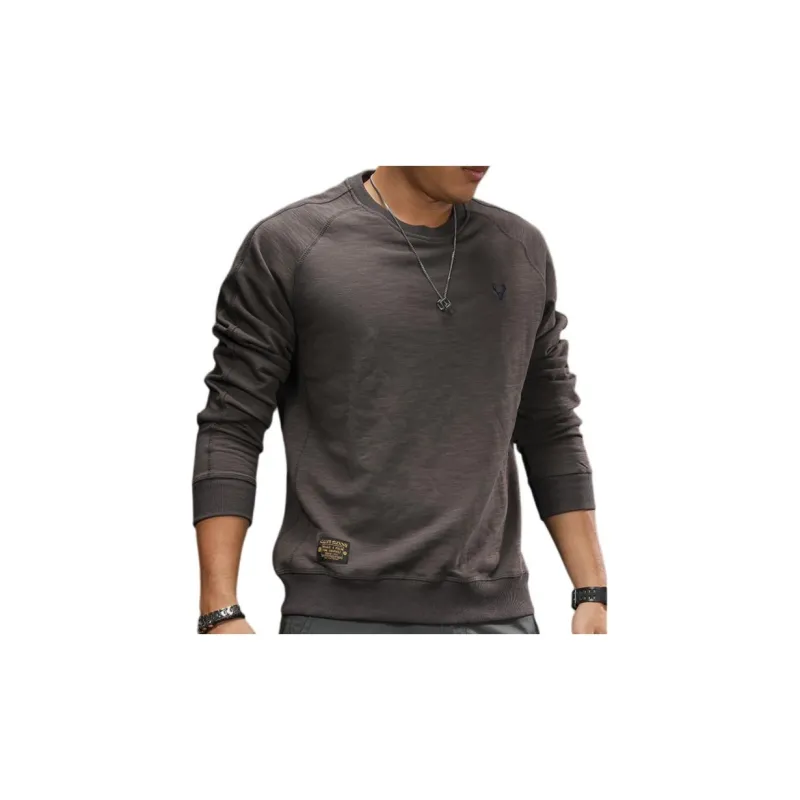 Seasonal Words Sweatshirt Men's Gray-1