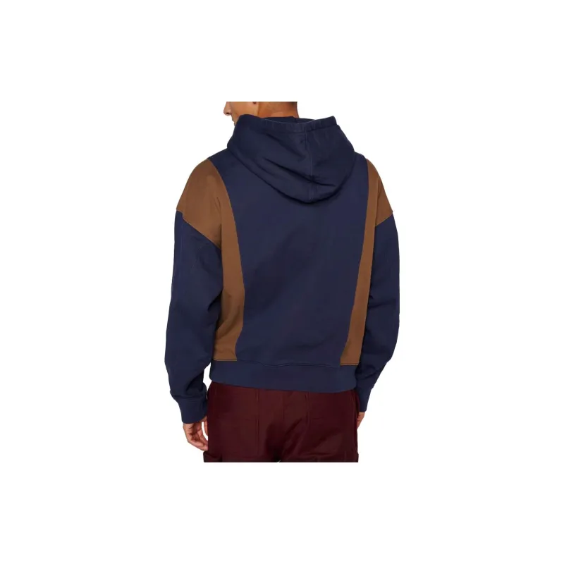 Brain Dead MENDOZA CROPPED HOODIE Sweatshirt Unisex Marine Blue-3