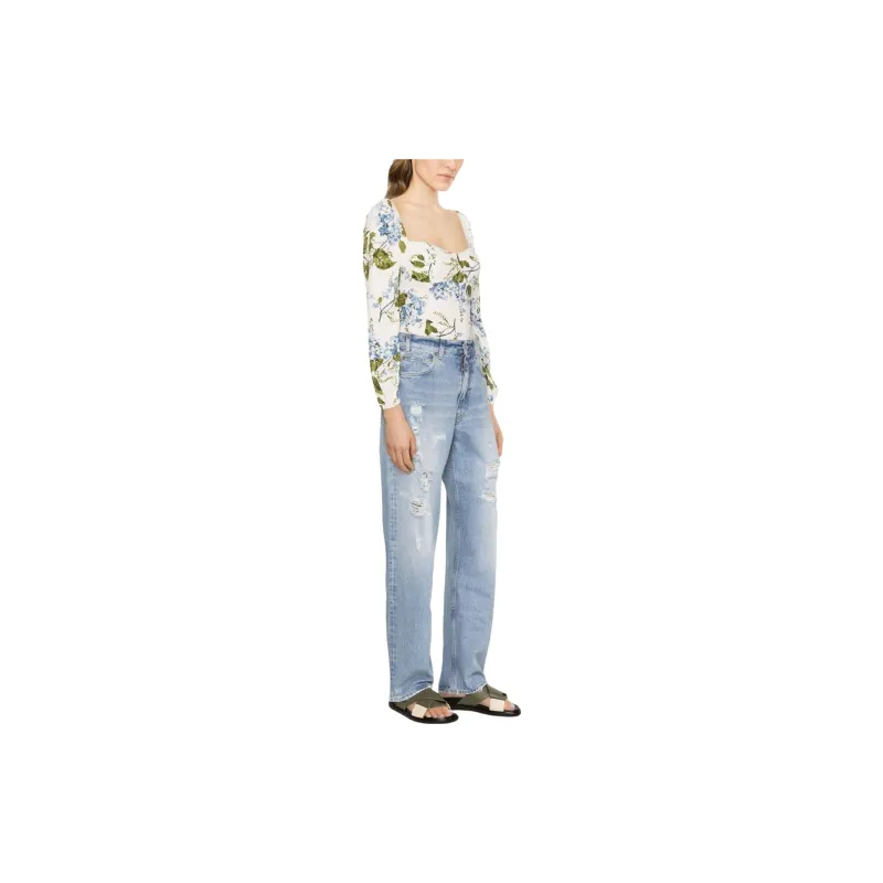 Fortela Straight-leg Distressed Denim Trousers-3