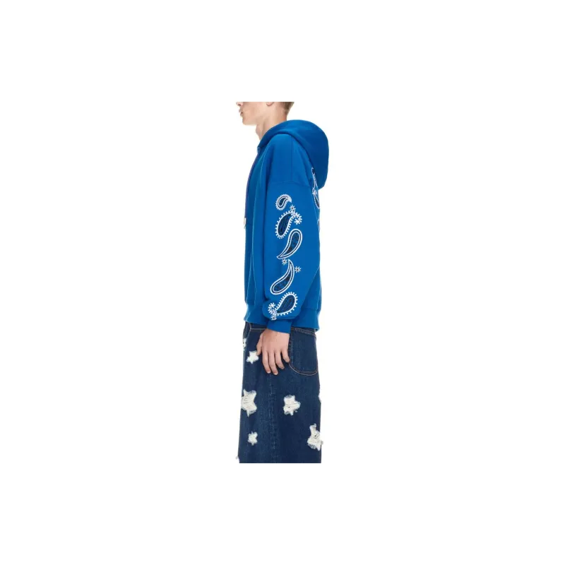 OFF WHITE Bandana Embroidered Drawstring Hoodie-3