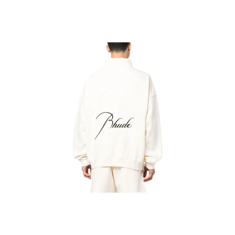 RHUDE Logo Embroidered High Neck Sweatshirt-2