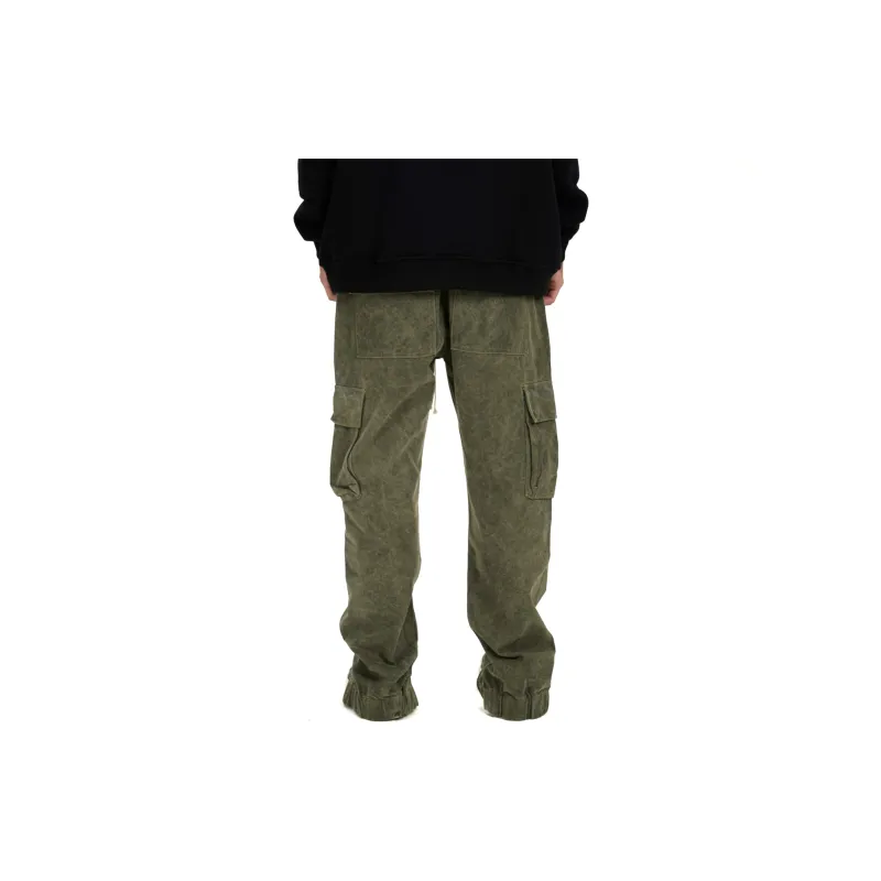 Askyurself Casual Pants Unisex Green-4