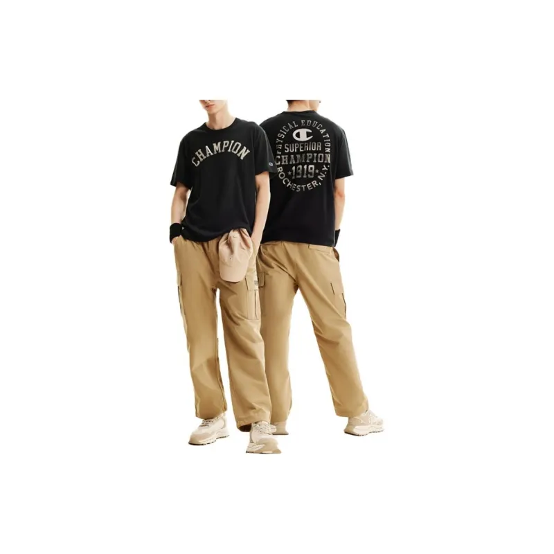Champion T Shirts Unisex Black-5