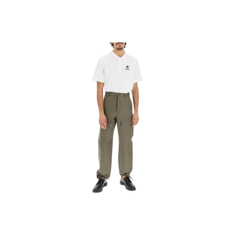 KENZO Tapered Straight-Leg Cargo Pants-1