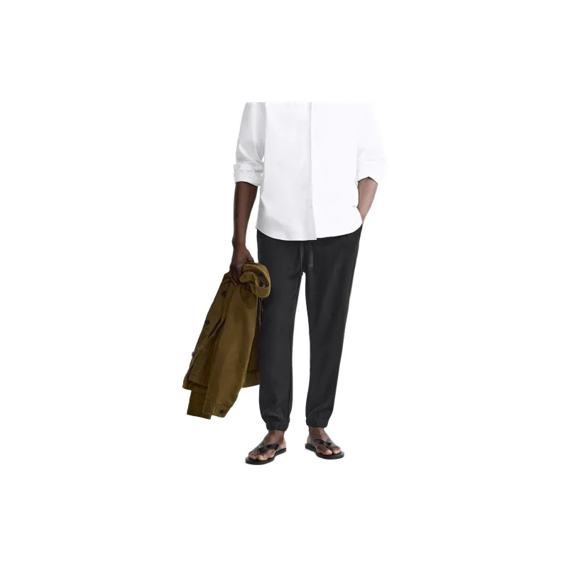 ZARA Casual Pants Men Black-2