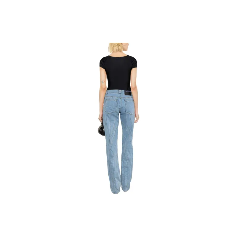 Mugler Snow Spiral Straight leg Jeans-2
