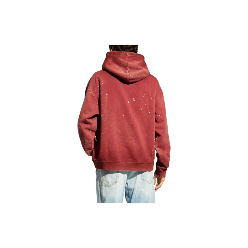 DSQUARED 2 Paint Splatter Detailed Drawstring Hoodie-4