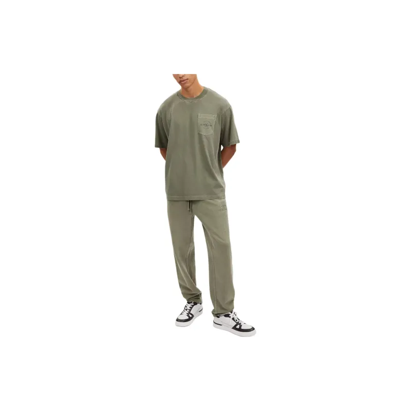 COACH Pocket T Shirt T-Shirt Men's Olive Green-1