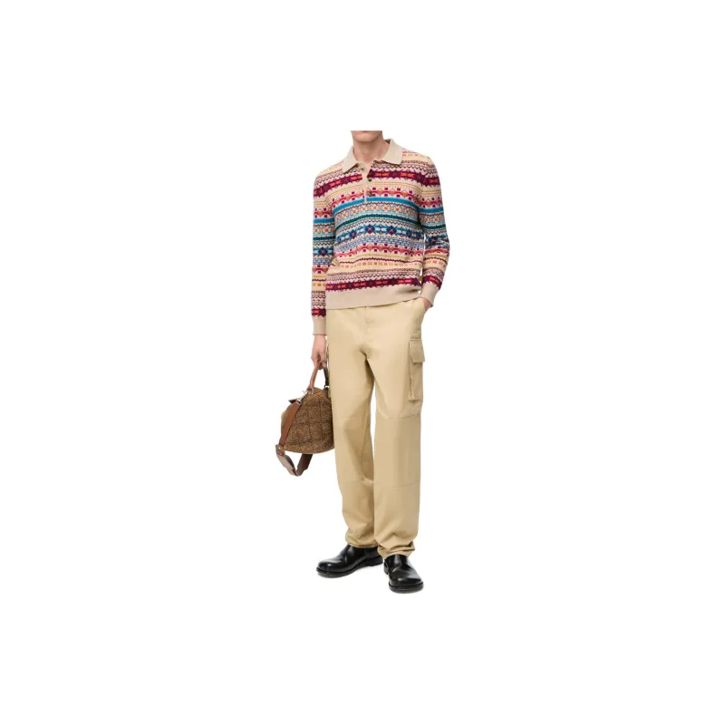 LOEWE Anagram Jacquard Polo Jumper-1