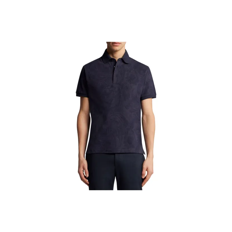 ETRO Pegaso Embroidered Short Sleeved Polo Shirt-2