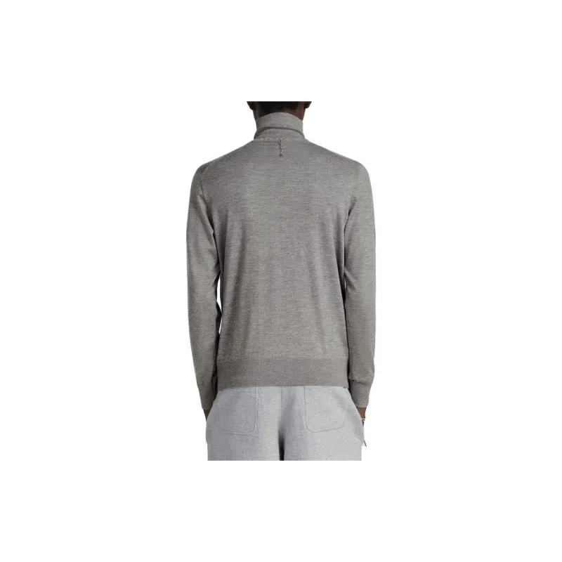 DIOR FW23 Cd Icon Turtleneck Sweater Sweatshirt Unisex Gray-4
