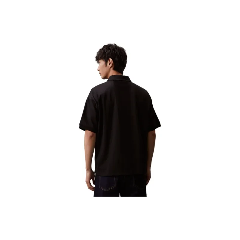 CALVIN KLEIN SS24 Series Polo Shirt Men's Space Black-3