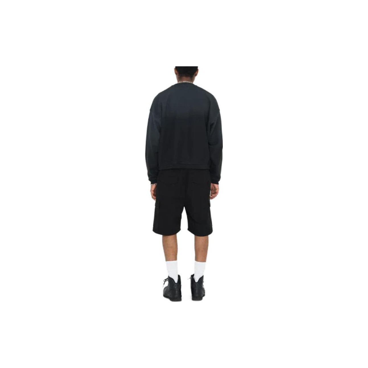 Stussy Sun Faded Oversized Crew Black L - POIZON
