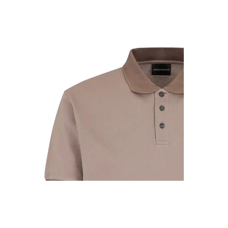 EMPORIO ARMANI SS24 Polo Shirt Men's Light Brown-1