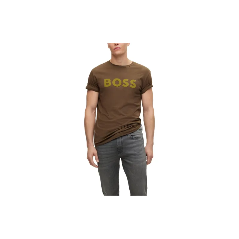 HUGO BOSS SS23 T Shirt Men's Dark Green-1