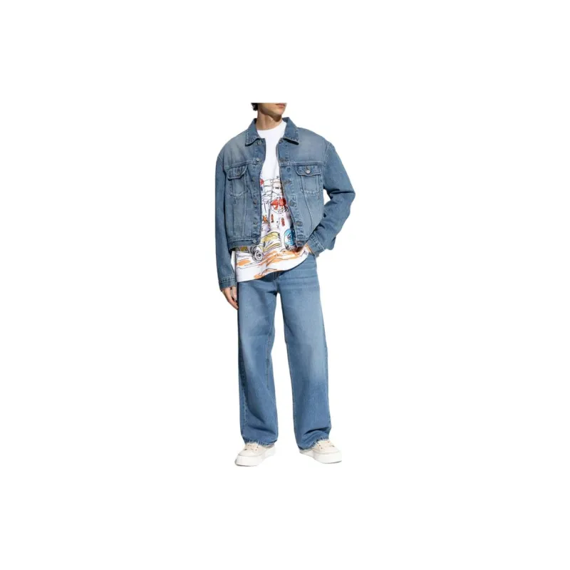 Jacquemus Collared Button Up Denim Jacket-1