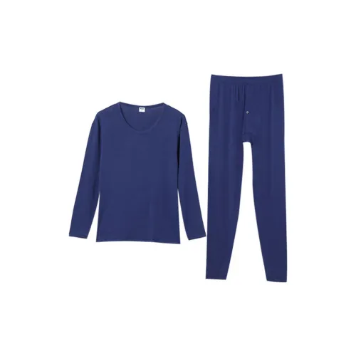 H YXIANG Thermal Set Men's Navy Blue