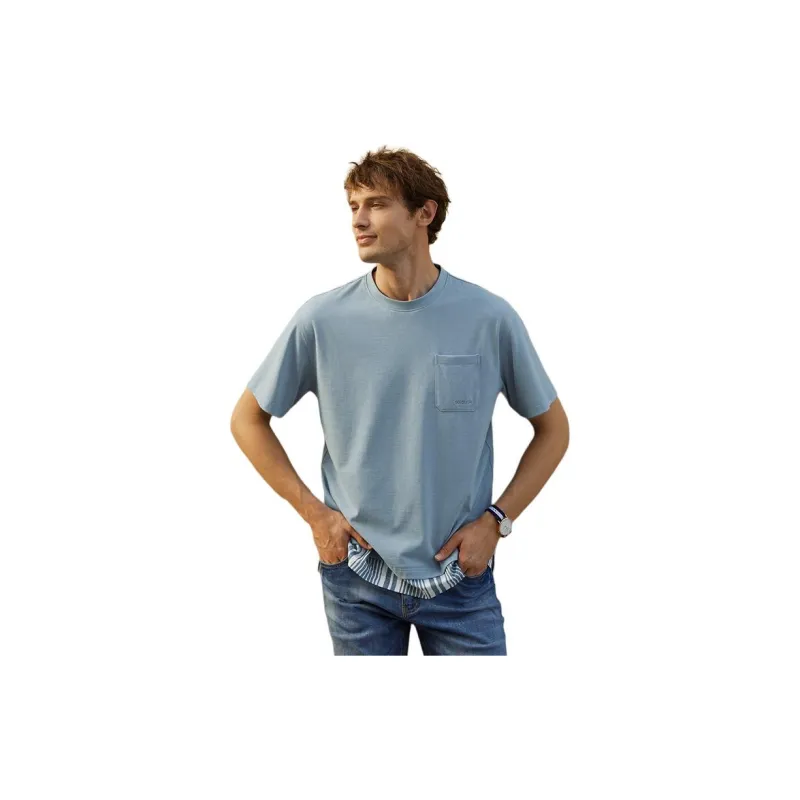 GOLDLION T Shirts Men Blue-2