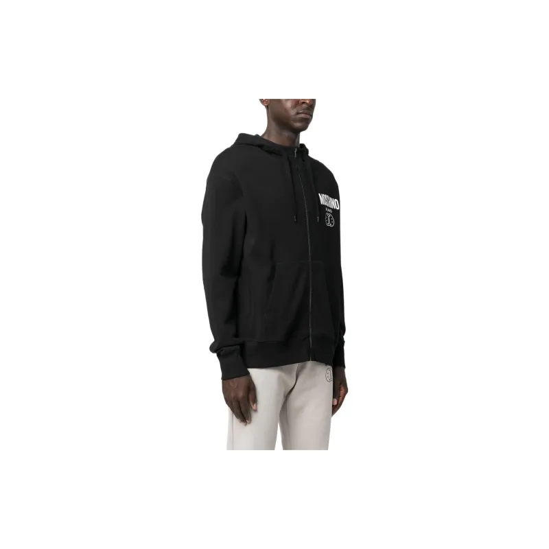 MOSCHINO Logo print Cotton Hoodie-3