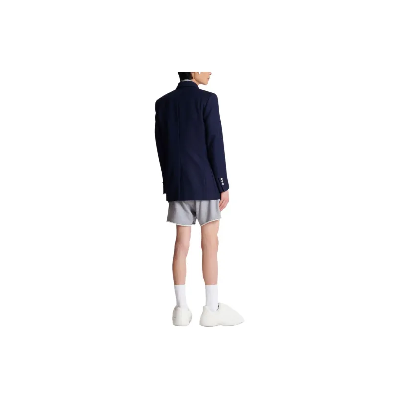 BALMAIN Monogram badge Virgin wool Blazer-2