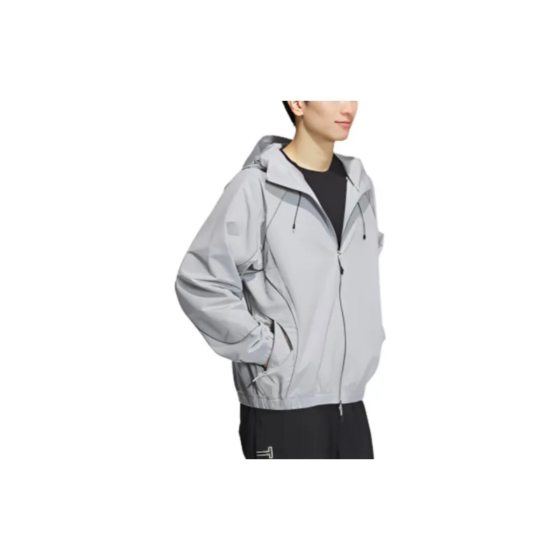 Adidas FUSTL WOVEN Jackets & Coats Men's Stone Gray-3