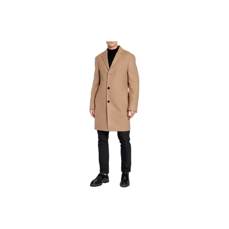 Calvin Klein Coats Men Camel-1