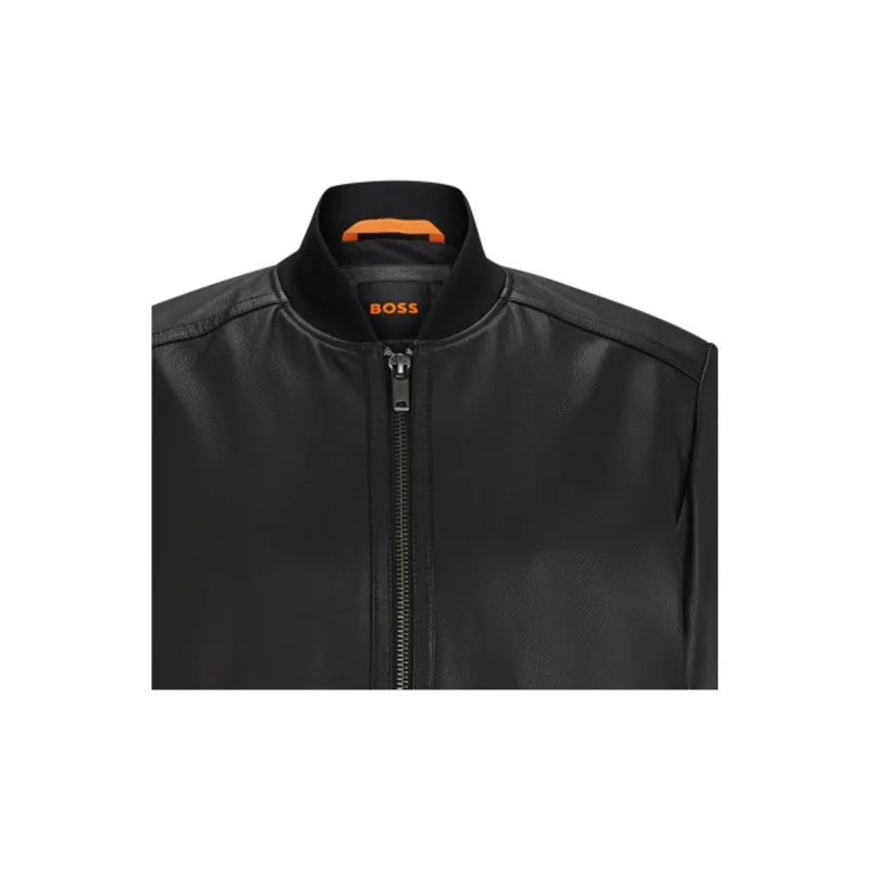 HUGO BOSS FW23 Leather Jacket Men's Black-5