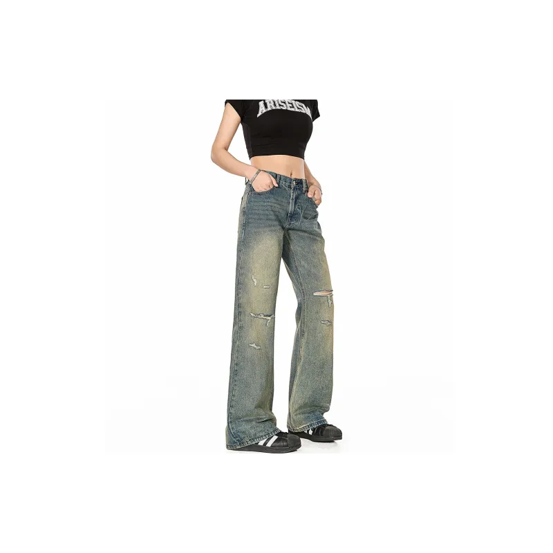DARKCIRCLE Jeans Unisex Vintage Blue-5